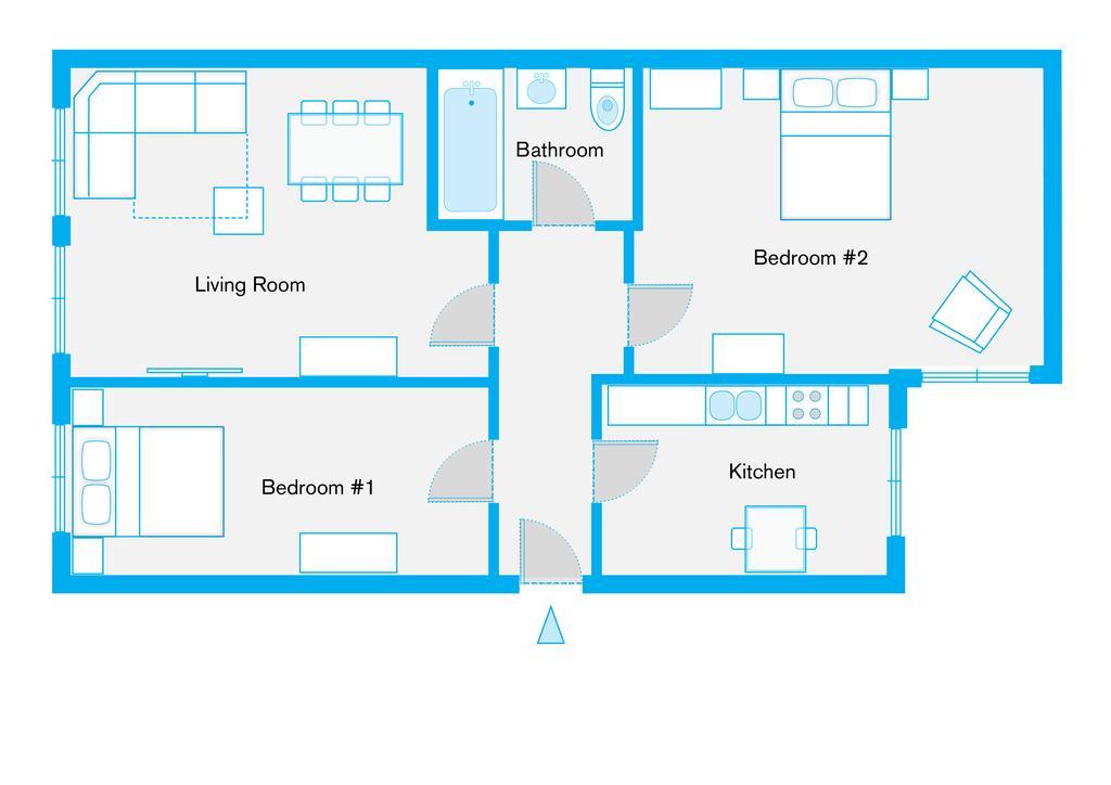 The Rheinsberger - Cosy 2Br One Living Room Up To 6 Берлин Номер фото